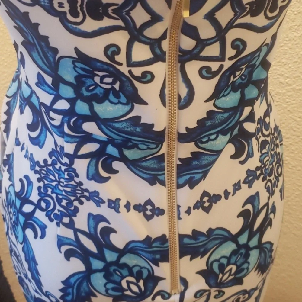 B. Darlin Strapless Floral/Baroque Dress - Picture 2 of 6